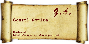 Gosztl Amrita névjegykártya